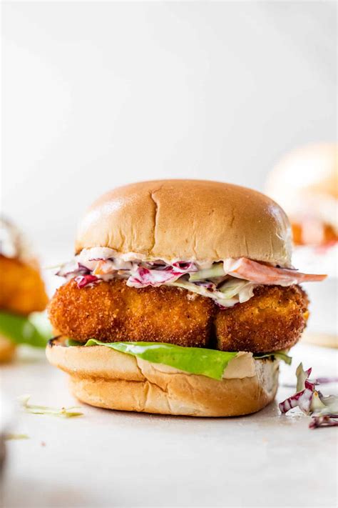 Crispy Fried Cod Fish Sandwich .